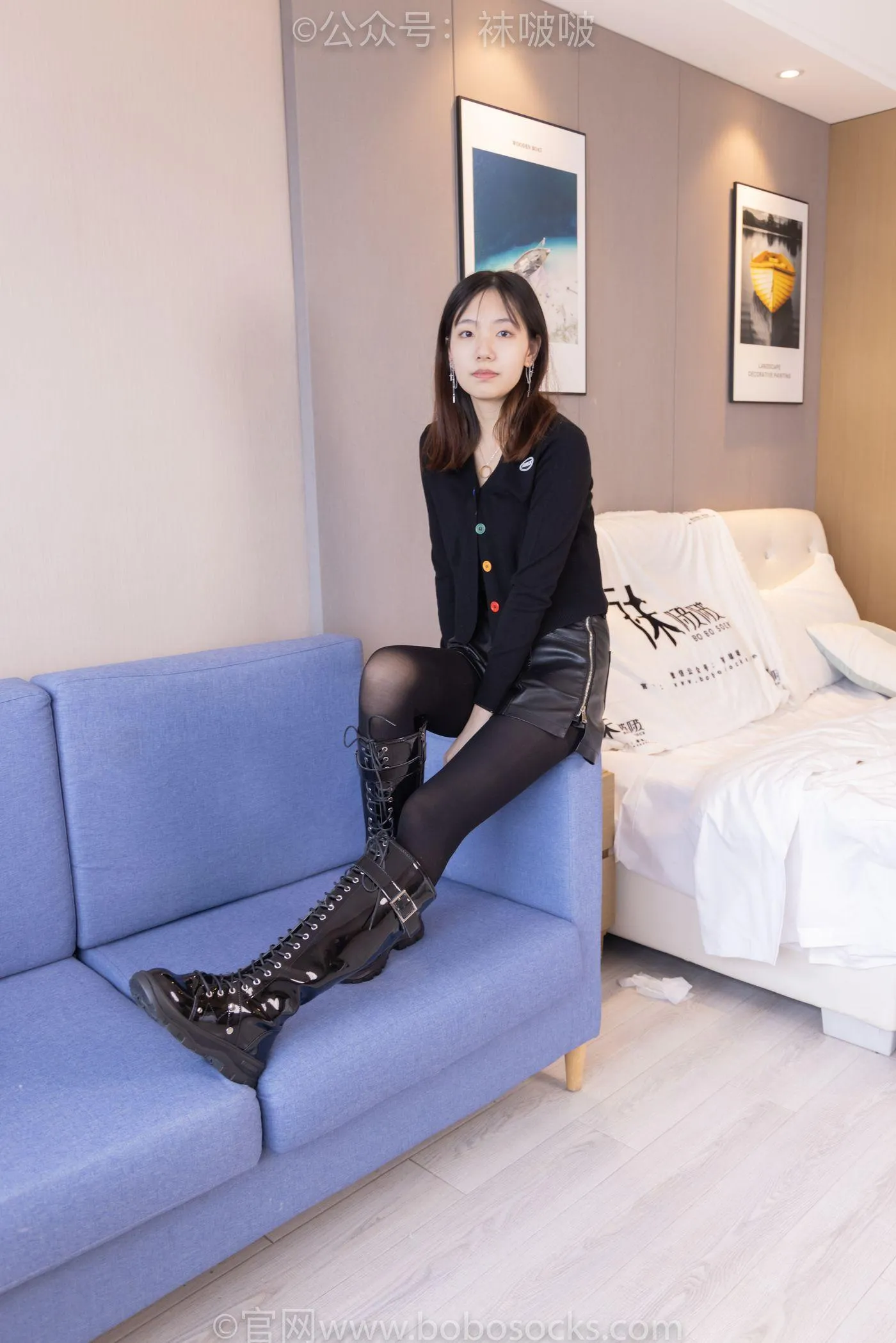 [BoBoSocks袜啵啵]NO.072 小甜豆-两双长靴、厚黑丝、厚肉丝 [144P]插图5